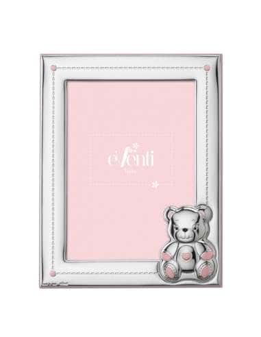 Marco de Fotos Infantil Oso corazón Rosa -...