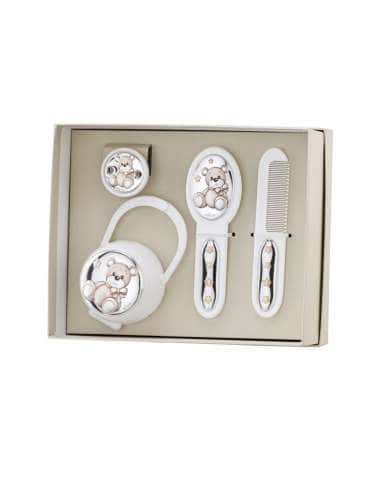 Set Infantil Portachupetes con Pinza, Cepillo y...