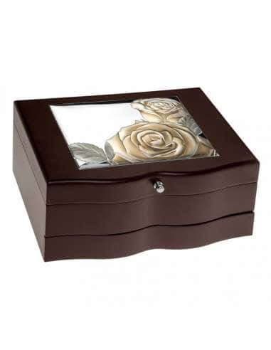 Joyero con Estampado con Rosas de Colores - Global argenti GA2031