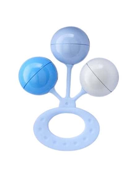 Set Infantil Portachupetes con Pinza y Sonajero Oso Azul - Eventi EV3466/01C