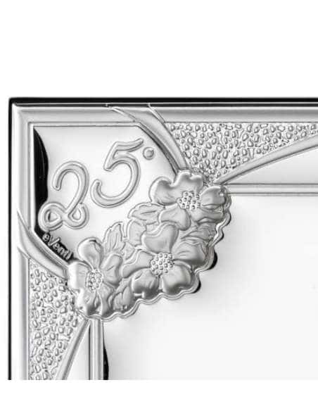 Placa Conmemorativa 25º Aniversario con Flores - Eventi EV9015/13V (Personalizable)