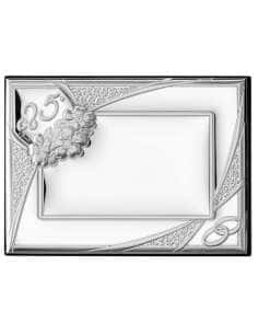 Placa 25º Aniversario con Frontal en Plata Bilaminada - Eventi EV9015/13V (Personalizable)