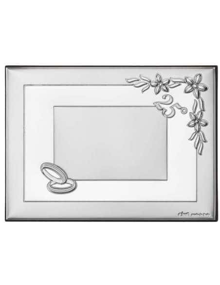 Placa Conmemorativa 25º Aniversario con Flores - Eventi EV9065/13V (Personalizable)