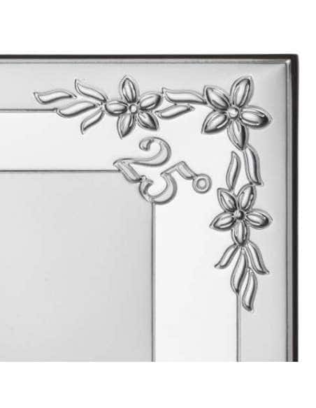 Placa Conmemorativa 25º Aniversario con Flores - Eventi EV9065/13V (Personalizable)