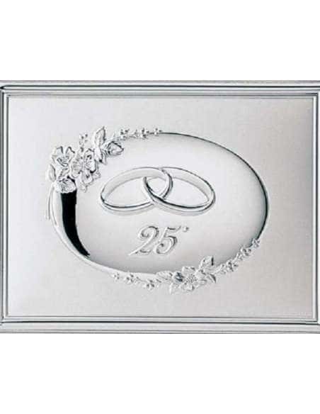 Marco Fotos o Placa Conmemorativa 25º Aniversario Flores - Valenti 554/3L  (Personalizable)