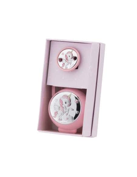 Set Infantil Portachupetes con Pinza Unicornio - Eventi EV3244/01R
